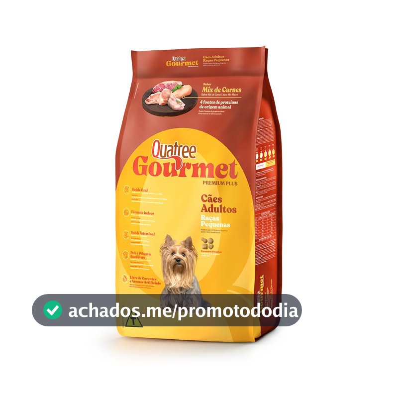 Quatree Gourmet Ração para Cães Adultos Raças Pequenas 10.1kg