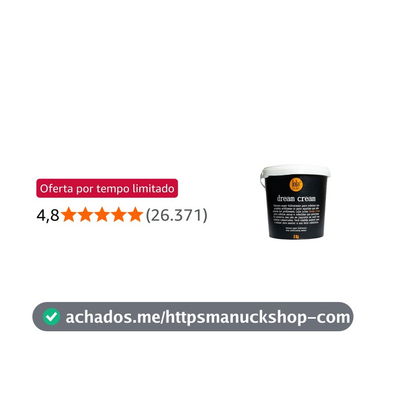 Dream Cream Máscara Profissional 3kg , Lola Cosmetics