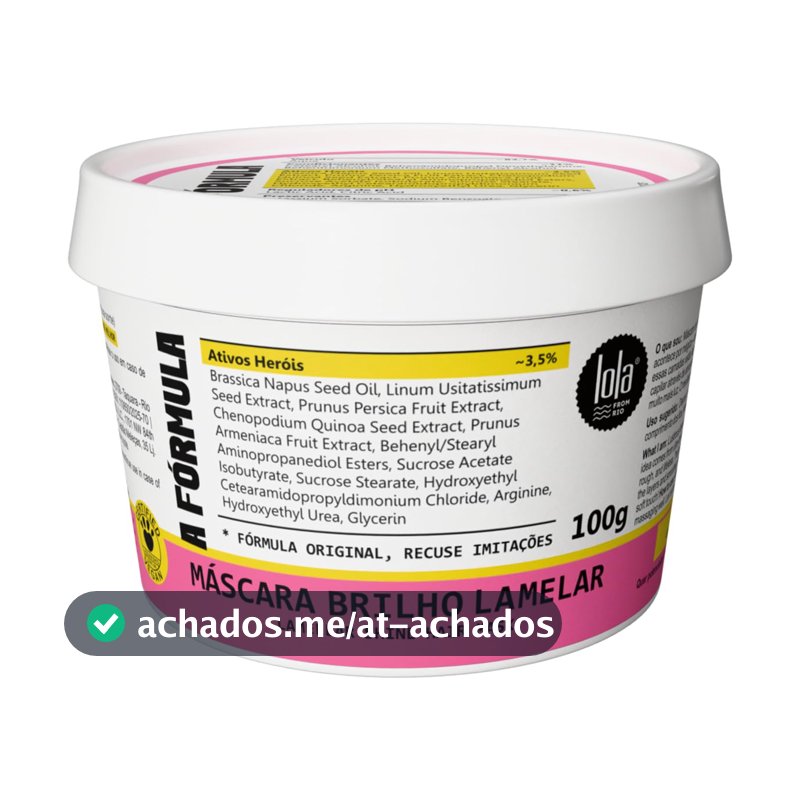 Máscara Capilar A Fórmula 100gr - Lola Cosmetics