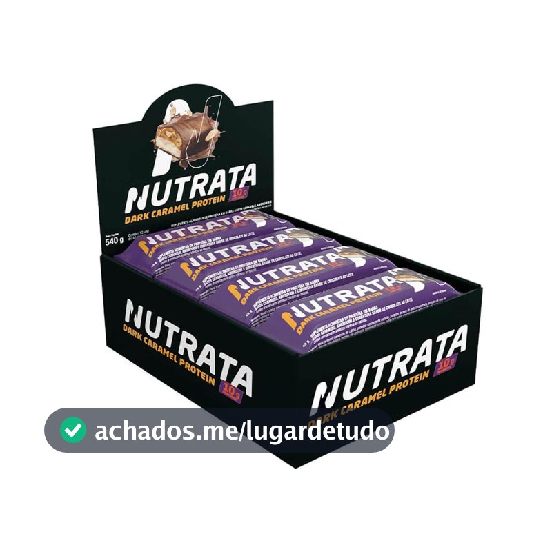 Nutrata Caramel Protein Display (12 unid. 45g), Dark Caramel, Nutrata