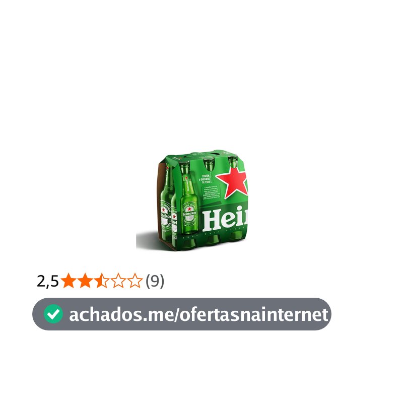 Heineken Long Neck, Cerveja Pilsen - Pack de 6 unidades 250ml