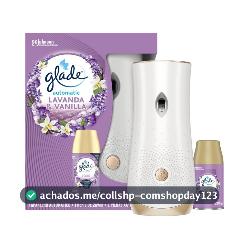 Glade Aromatizador Automático Lavanda e Baunilha, Aparelho e Refil 269ml