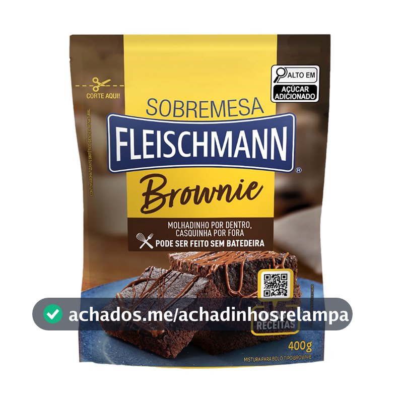 Mistura para Bolo Tipo Brownie Fleischmann, 400g