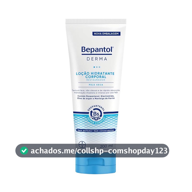 Bepantol Derma Hidratante Corporal Restaurador, Loção para Pele Seca 200ml