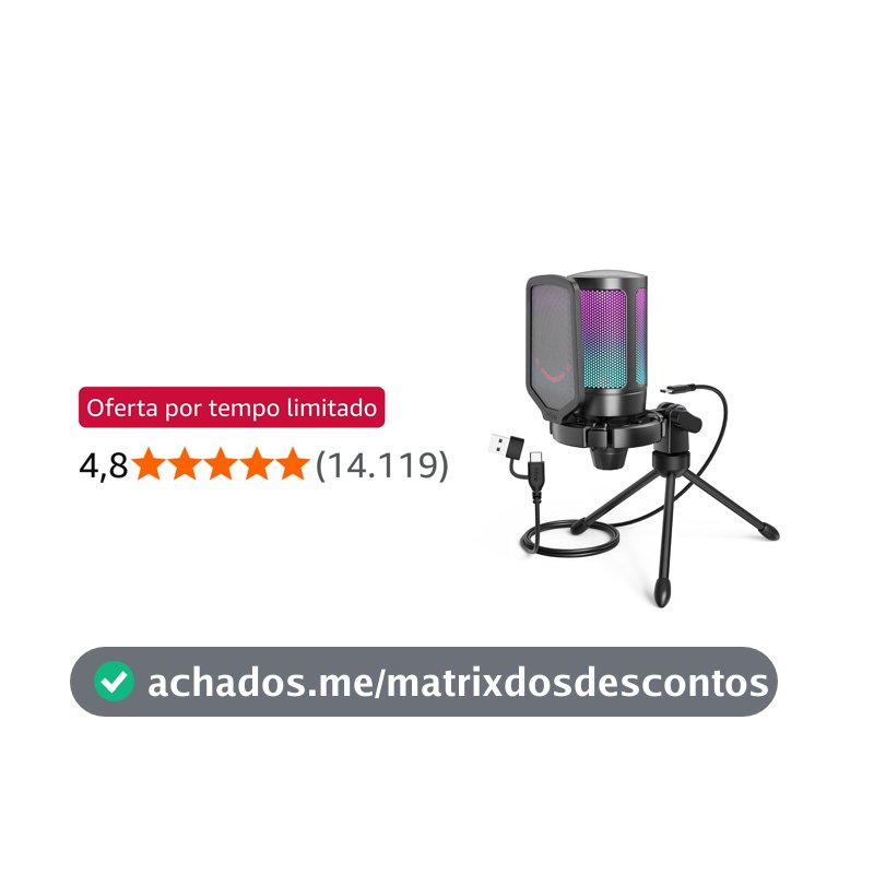 FIFINE A6V Microfone USB Para Jogos Para PS5 PC Para Twitch Podcasts