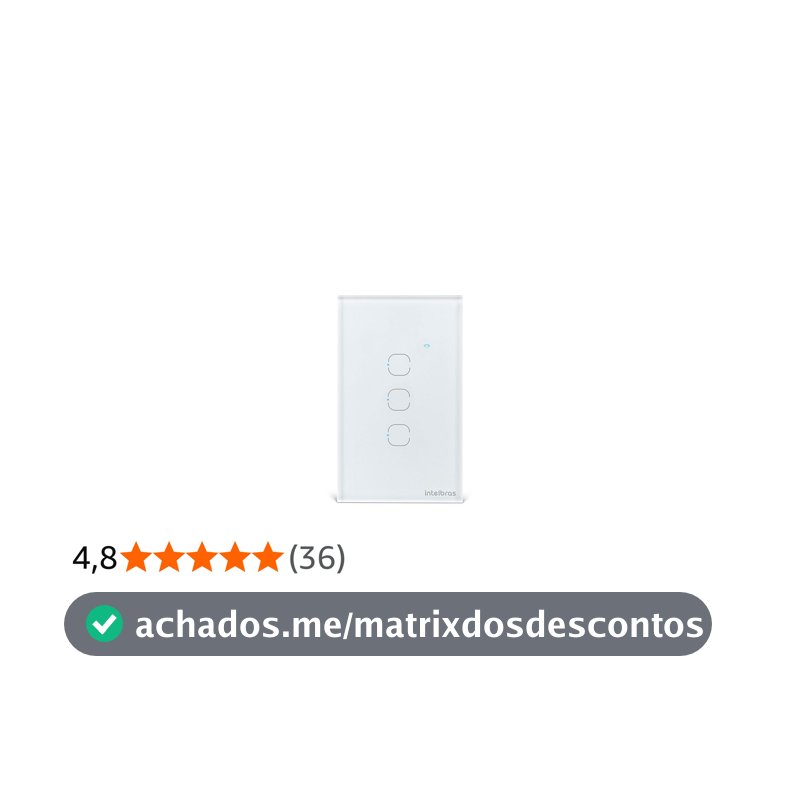 Interruptor Inteligente Touch WI-FI 3 Teclas EIW 1003 Branco Intelbras