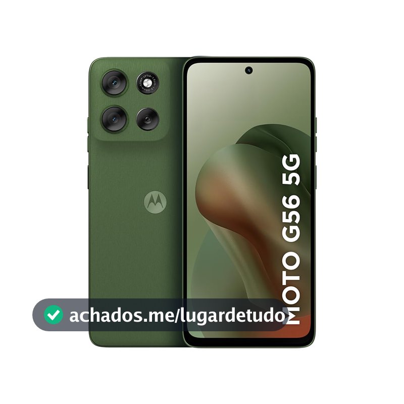 Smartphone Motorola Moto g56 5G - 256GB 8GB RAM+16GB Ram Boost e 50MP Sony Lytia 600 Camera Ultrarresistencia militar IP68 + IP69 - Verde