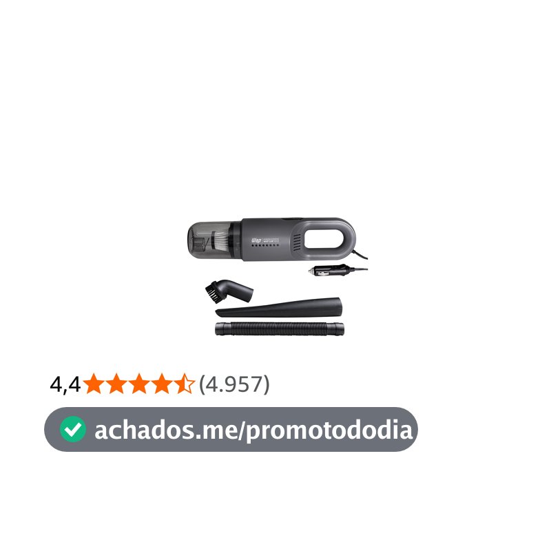 WAP Aspirador de Pó Automotivo Car 12V2, Portátil, 420ml, com Recipiente Removível e Filtro Lavável, 180W 12VDC