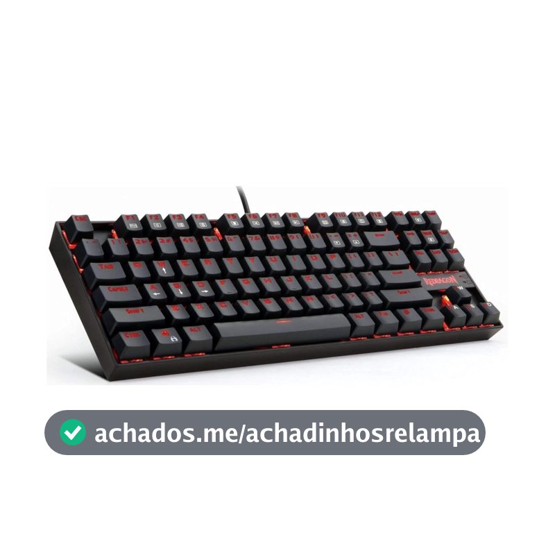 Teclado Gamer Redragon Kumara Red Mecânico ABNT2 Switch Outemu Brown K552-2 PT-Brown, UNICO