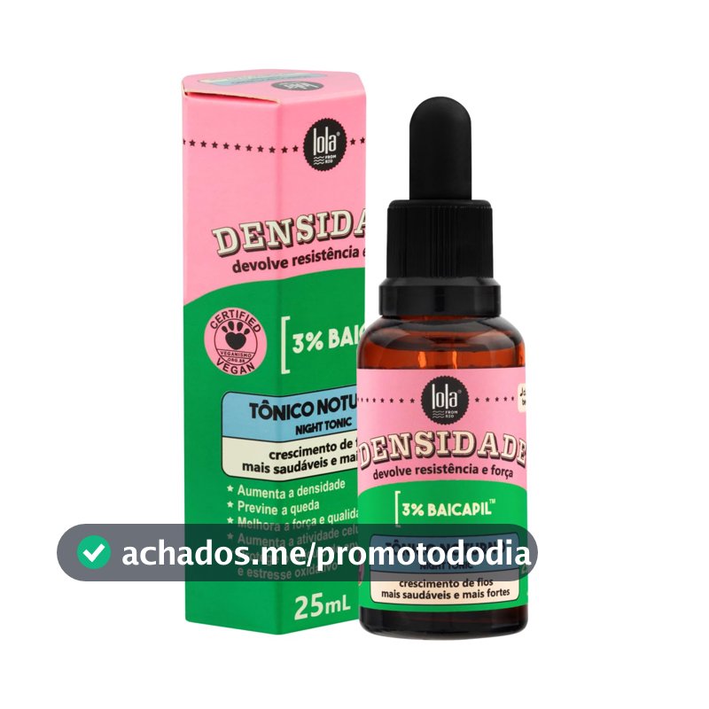 Densidade Tônico Noturno Capilar 25ml, Lola Cosmetics