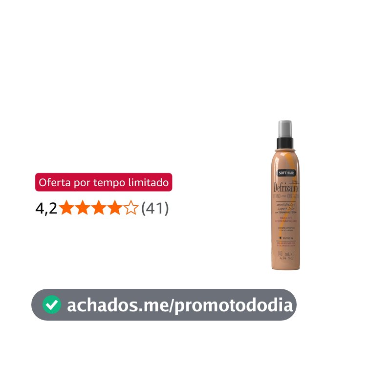 Spray Defrizante Tutano com Queratina SoftHair - 140ml, Soft Hair