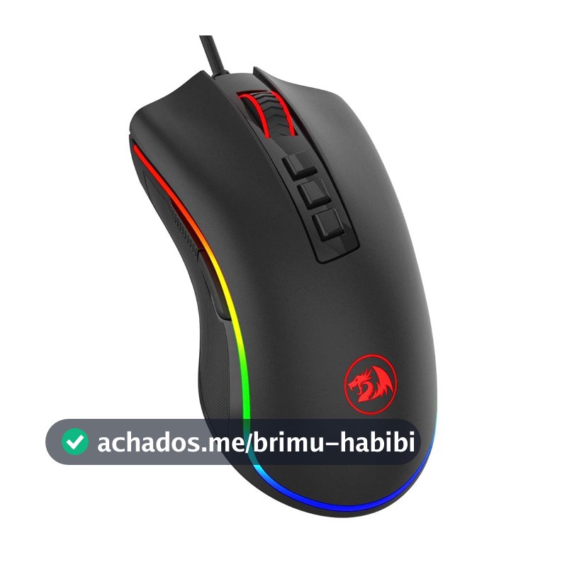 Mouse Gamer Redragon Cobra V3, Preto, RGB, PMW3327, 10000 DPI