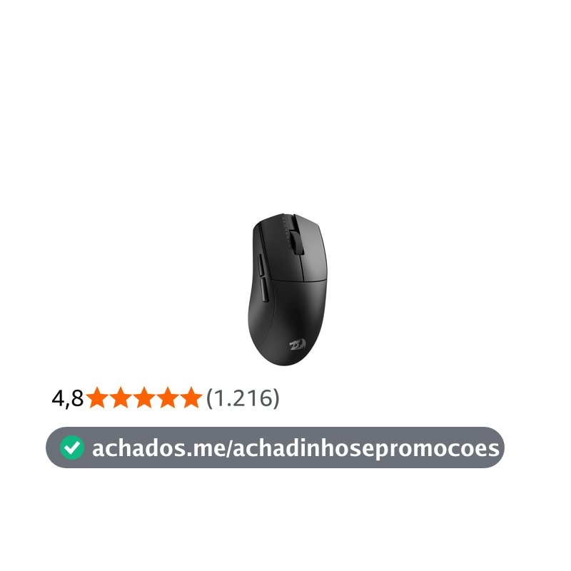 Mouse Gamer Redragon King Pro Preto Pixart PAW3395 26000DPI M916-PRO-1K