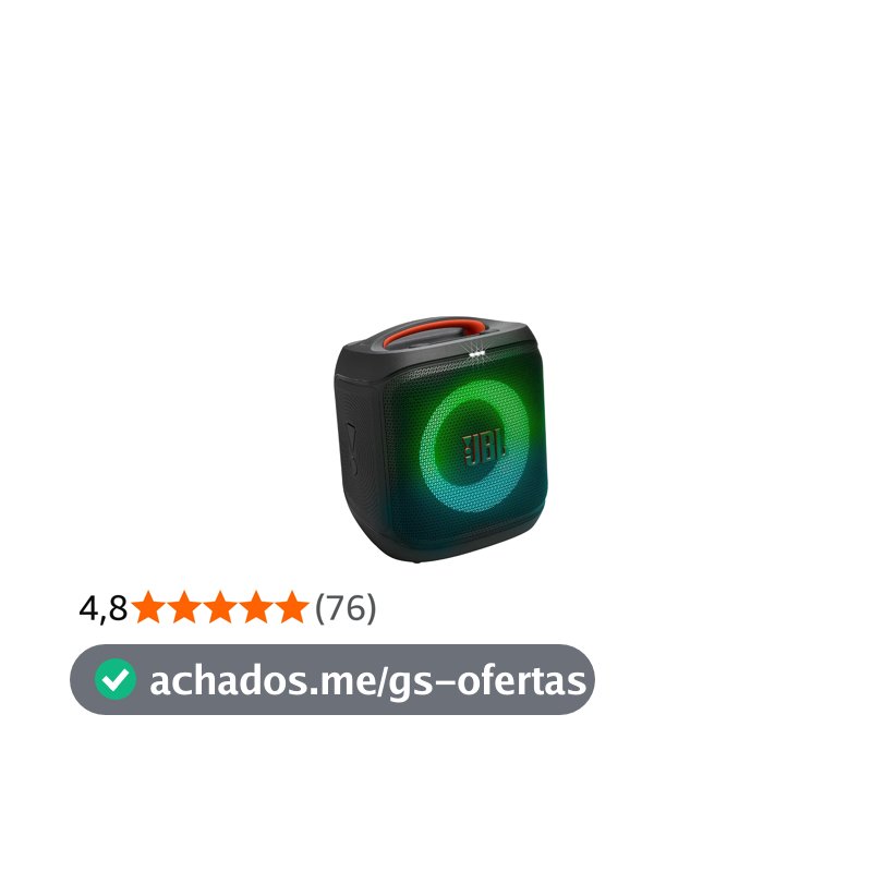 JBL, Caixa de Som, PartyBox Encore Essential 2, Show de Luzes, Bluetooth, Portátil, Resistente a Respingos, Bateria de até 15h, Pro, AI Sound Boost, 100 W RMS - Preto