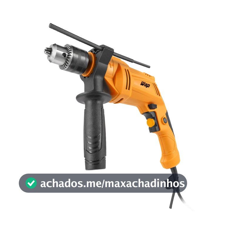 WAP Parafusadeira e Furadeira Impacto 3/8" WF 700FE W2, Limitador de Profundidade e Empunhadeira Auxiliar 40Nm 700W 220V