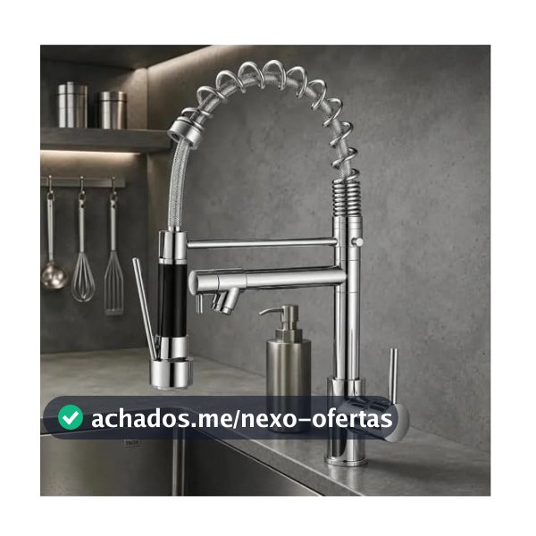 Metais e Cia Torneira Gourmet Monocomando Cozinha com Mola