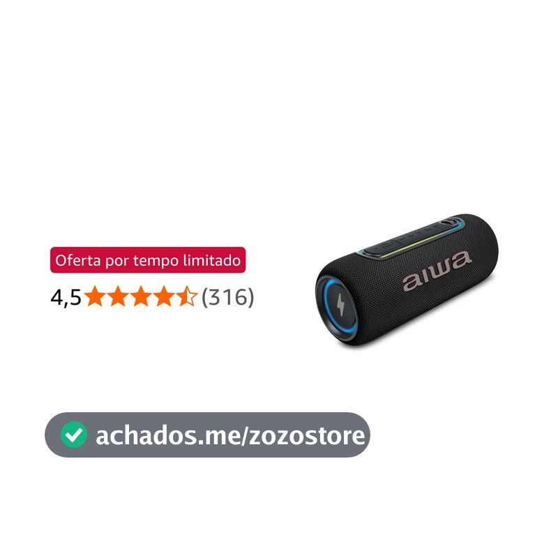 Caixa de Som Speaker AIWA SP-05-LB 30W Bluetooth IPX5