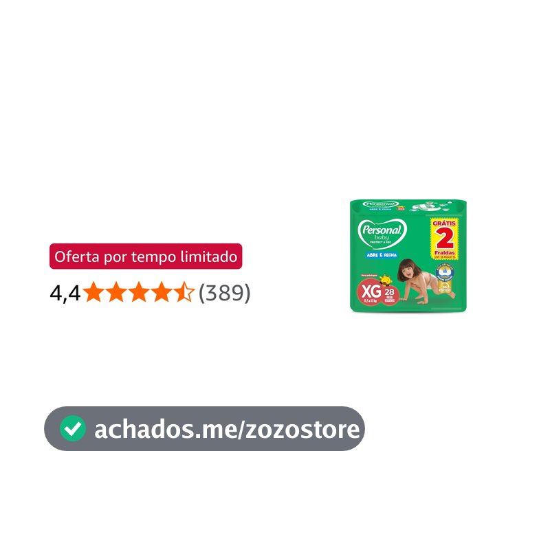 Fralda Personal Baby Protect e Sec XG Mega 9x28pads Leve 28 pague 26 Unidades