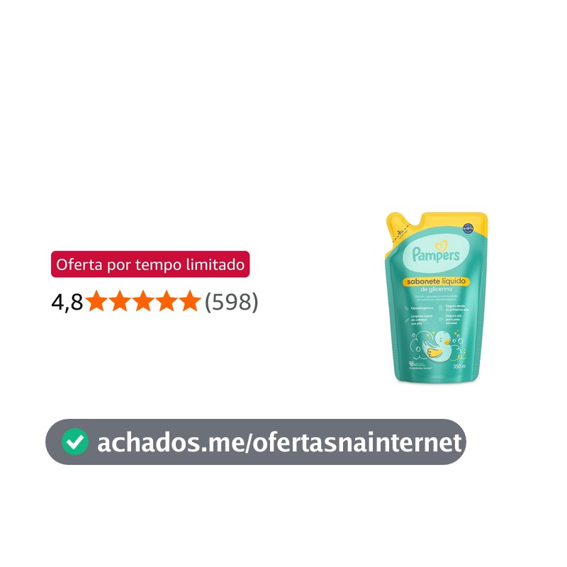 Pampers Sabonete Liquido Refil Glicerina 350ml