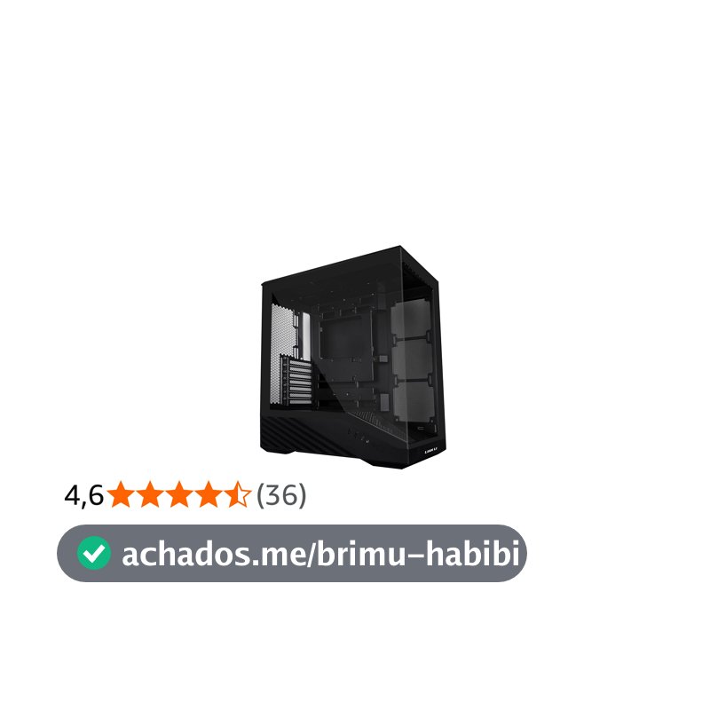 Gabinete Gamer Lian Li Vector V100 Preto Sem Fans V100X