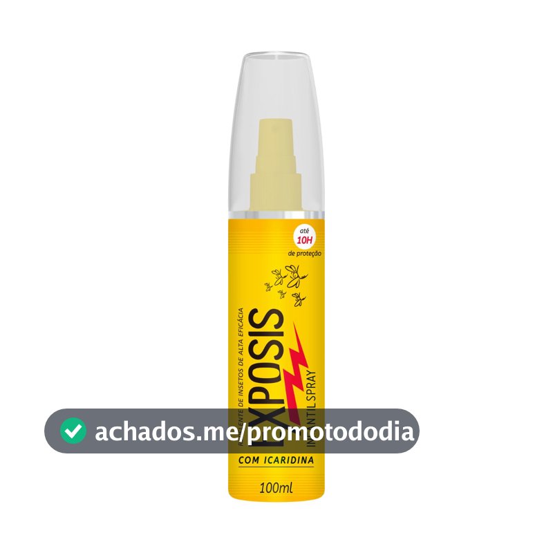 Exposis Infantil, Repelente de Mosquitos com Icaridina, Spray , Até 10h de Proteção, A partir dos 6 meses, Hipoalergênico e sem perfume, Testado dermatologicamente, 100ml