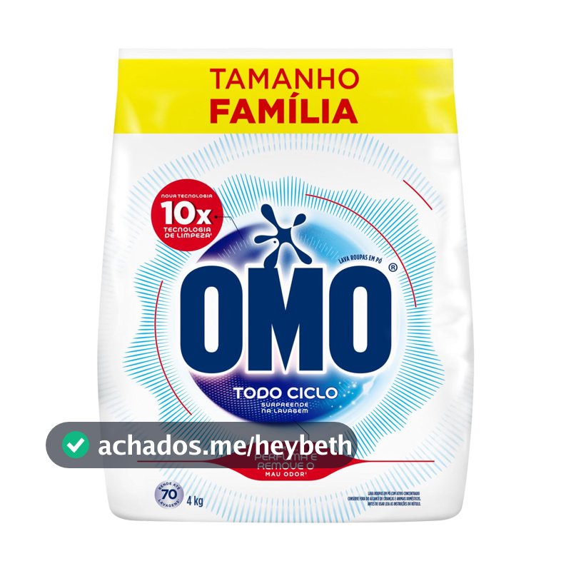Lava-Roupas em Pó Omo Todo Ciclo, Tamanho Família, 4kg
