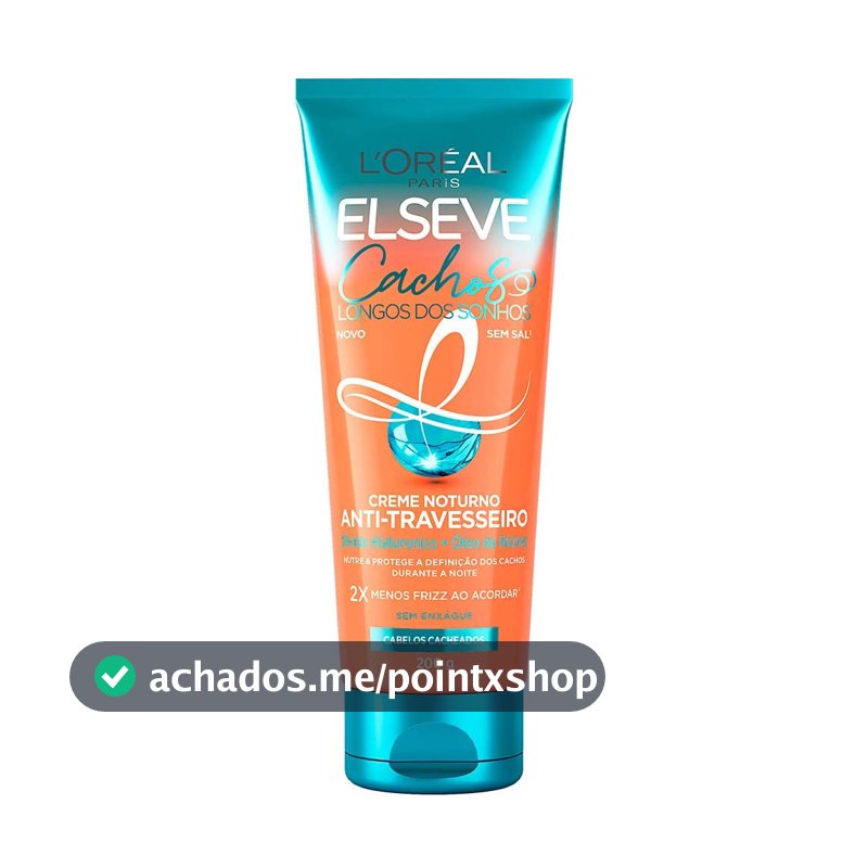 ELSÉVE Creme Noturno Anti-Travesseiro Elseve Cachos Longos Dos Sonhos 200Ml