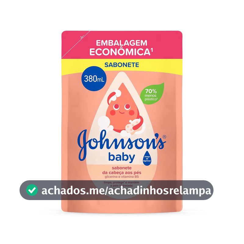 Sabonete Líquido de Glicerina Johnson's Baby, Refil, 380ml