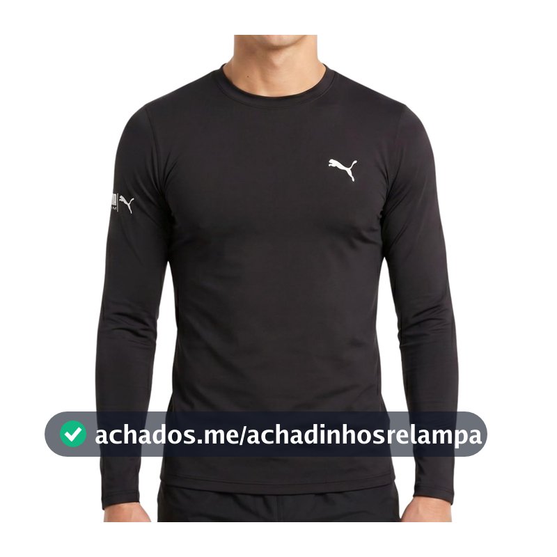 Camiseta Puma Proteção UV Térmica Masculina Manga Longa Segunda Pele Original