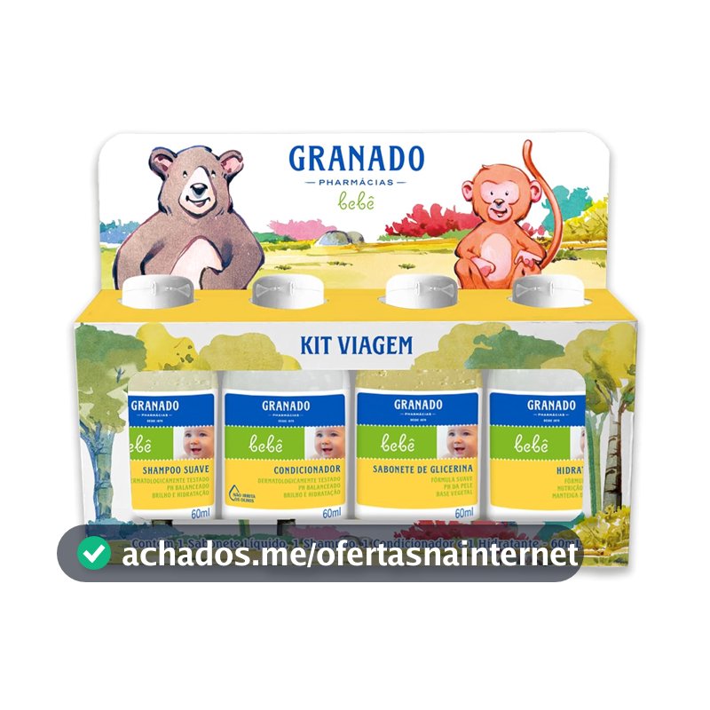 Kit de Viagem para Bebê Granado, 60ml, Kit com 4 Unidades