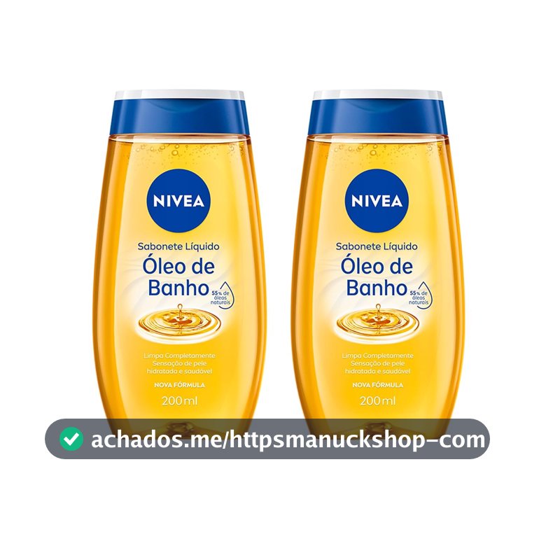 NIVEA KIT Sabonete Líquido Óleo de Banho 200ml - 2 Unidades