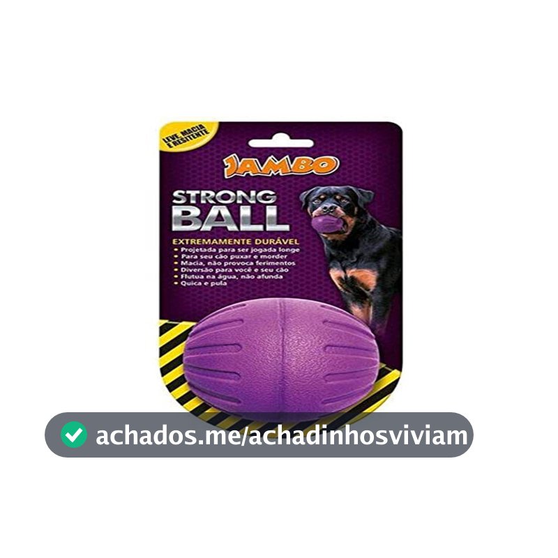 JAMBO PET Bola Strong para Pet, Mordedor, Reduz Estresse,Ideal Para Jogar, Feito em Espuma Espandida,Grande, Roxa