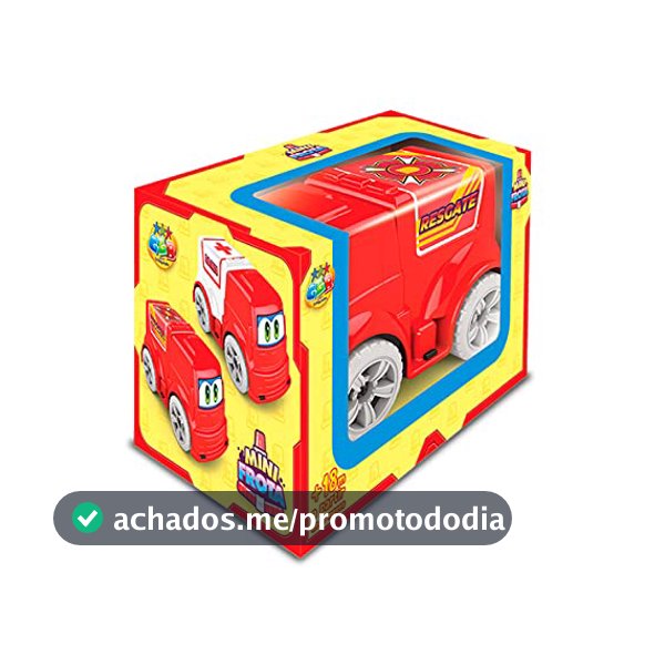 GGB Brinquedo Carrinho Mini Frota Resgate Vermelho e Branco