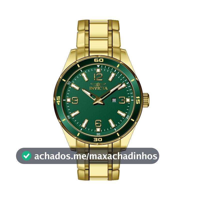 Invicta Relógio Masculino Pro Diver 44 mm Aço Inoxidável Quartzo, Dourado (Modelo: 46675), Dourado, Tendência