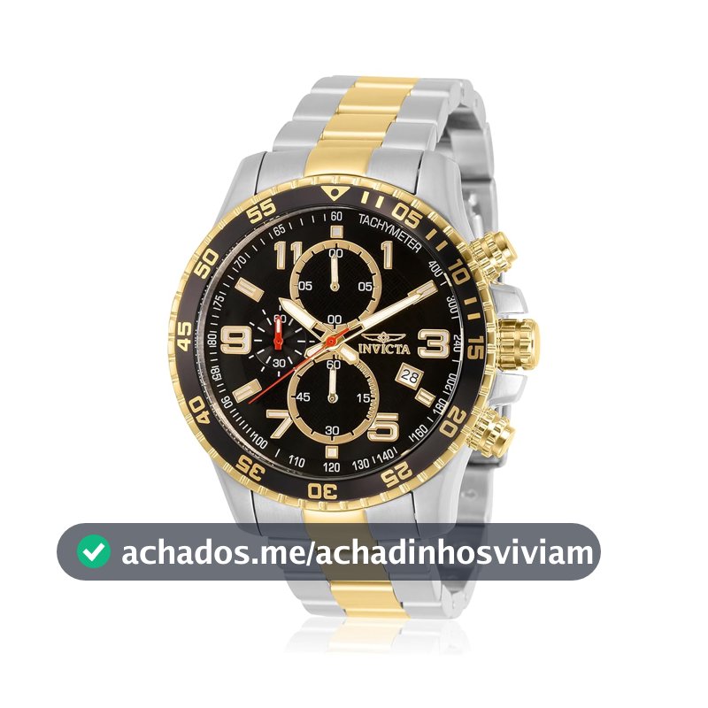 Relógio Masculino Invicta Specialty, Cronógrafo, Mostrador Texturizado, Aço Inoxidável