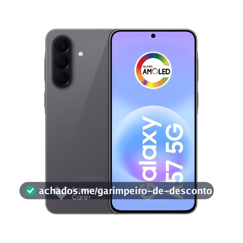 Celular Samsung Galaxy A57 5g 256GB, 8GB RAM, Câmera Tripla de até 50MP Ois, Selfie de 12MP Video Hdr, Ip68, Tela Super AMOLED 6.7", NFC, Recursos AI, Até 6 Atualizações de Android e Segurança (Cinza)