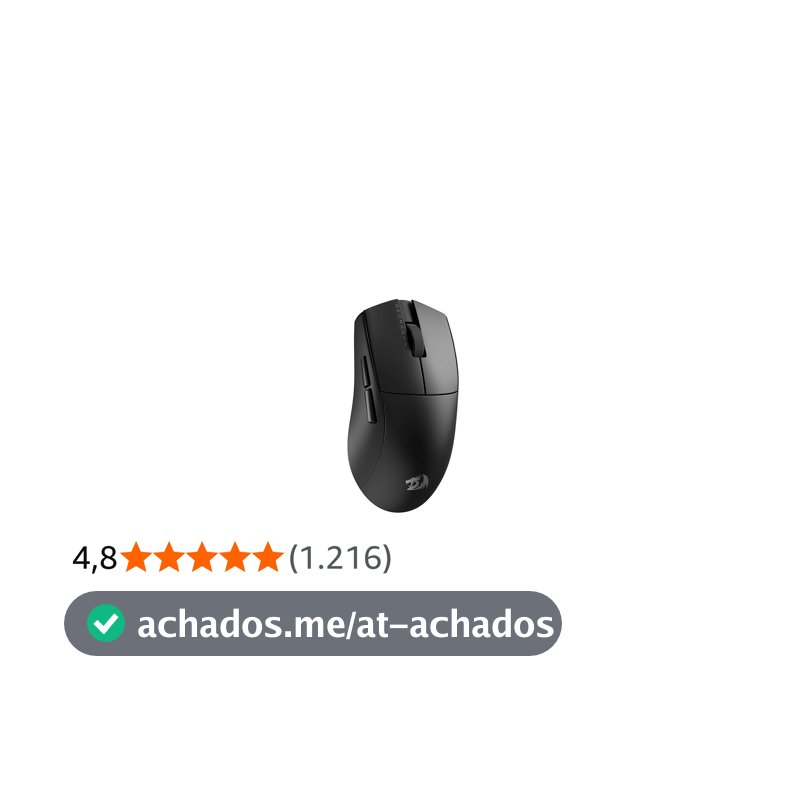 Mouse Gamer Redragon King Pro Preto Pixart PAW3395 26000DPI M916-PRO-1K