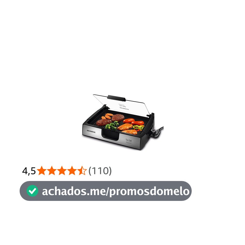 MONDIAL Chapa Due Grill Premium, Preto/Inox, 1270W, 220V - G-10