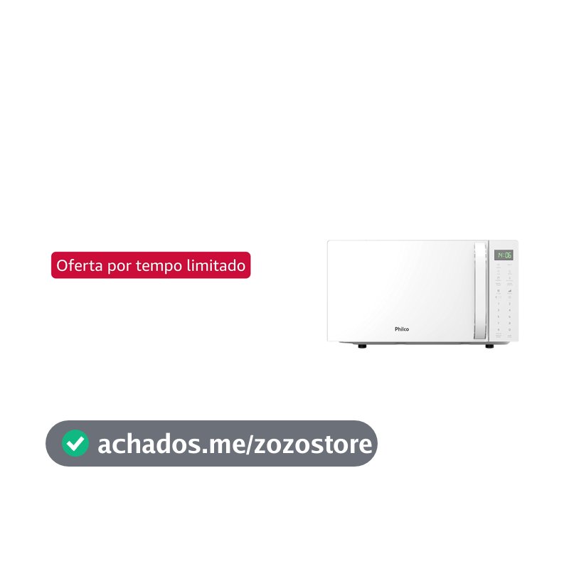 Micro-ondas Philco 20L Branco Pintura Limpa Fácil PMO24B 127v