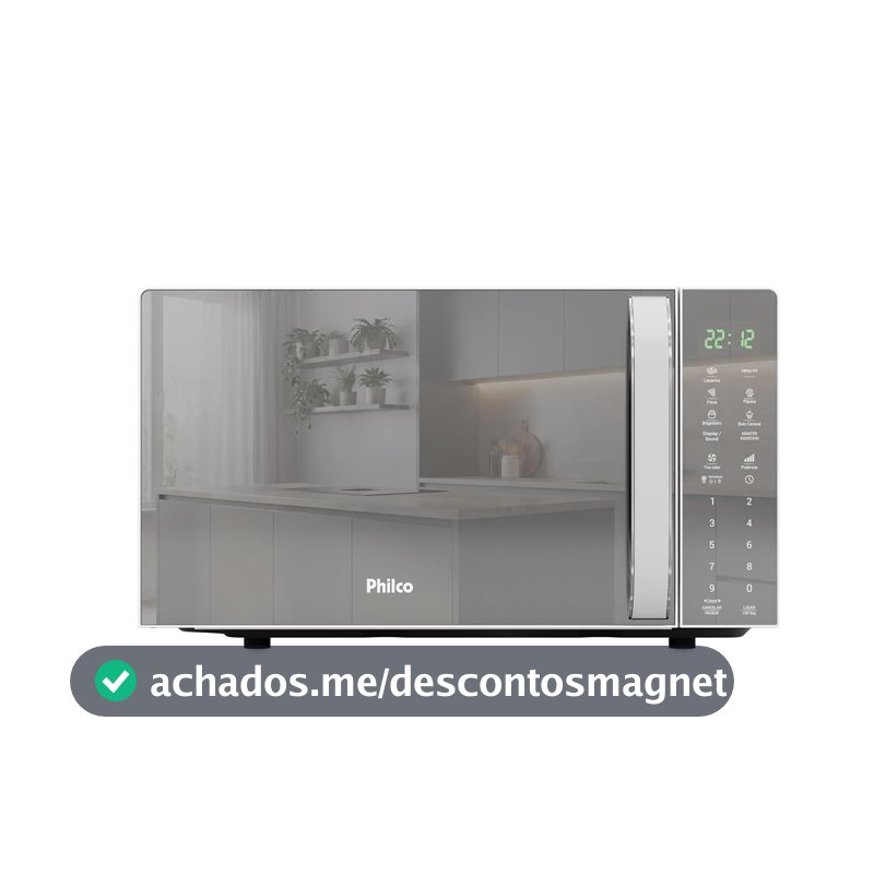 Micro-ondas Philco 20L Espelhado Pintura Limpa Fácil PMO24E 127v