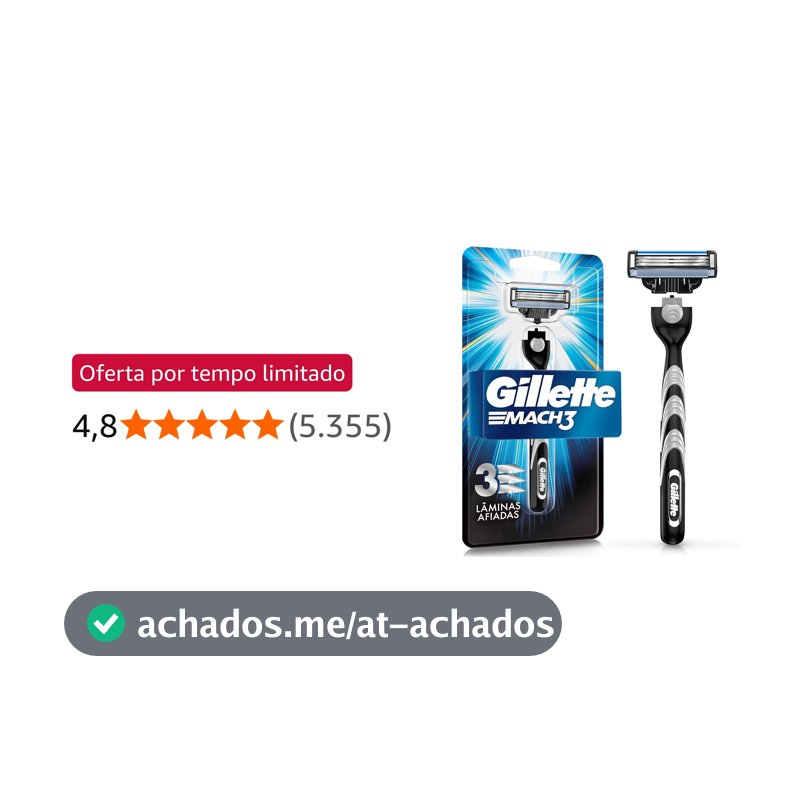Gillette Mach3 Aparelho de Barbear com 3 Lâminas 1 Unidade