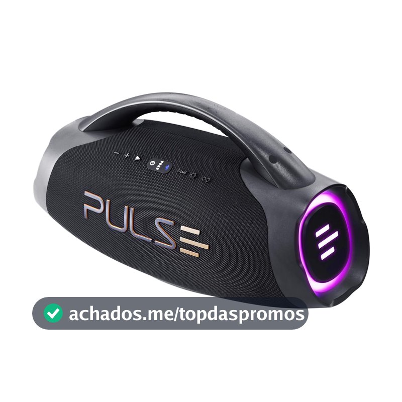 Caixa de Som Bluetooth Pulse X Boombox 220W RMS, Resistente a Água e com Iluminação LED – SP626