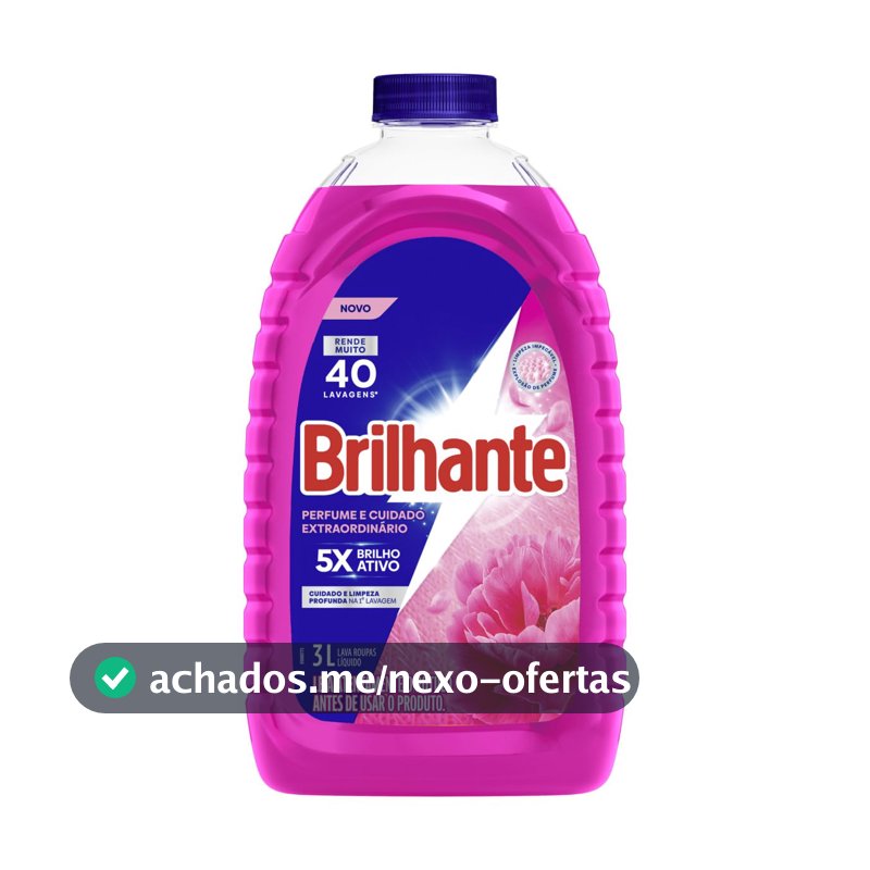 Brilhante Sabão Líquido Perfume e Cuidado Extraordinário 3L