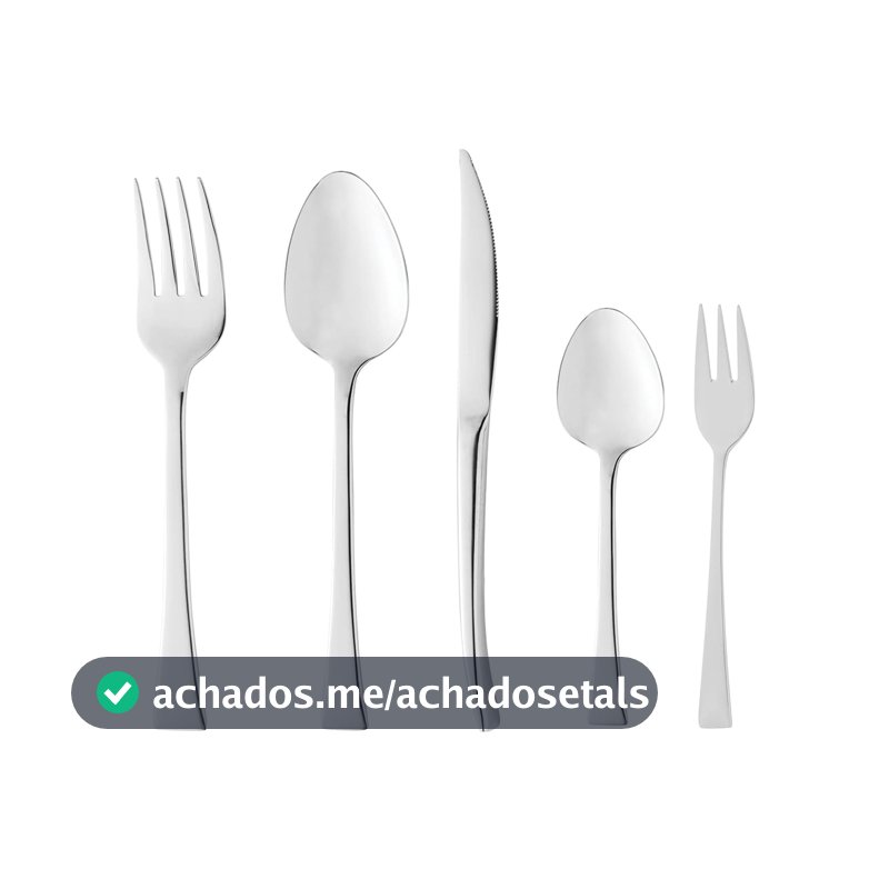 WOLFF Faqueiro de Aço Inox Berna 30 Peças - Mesa Posta - Itens Para Casa - Utensílios de Cozinha - Enxoval - Casamento - Decoração
