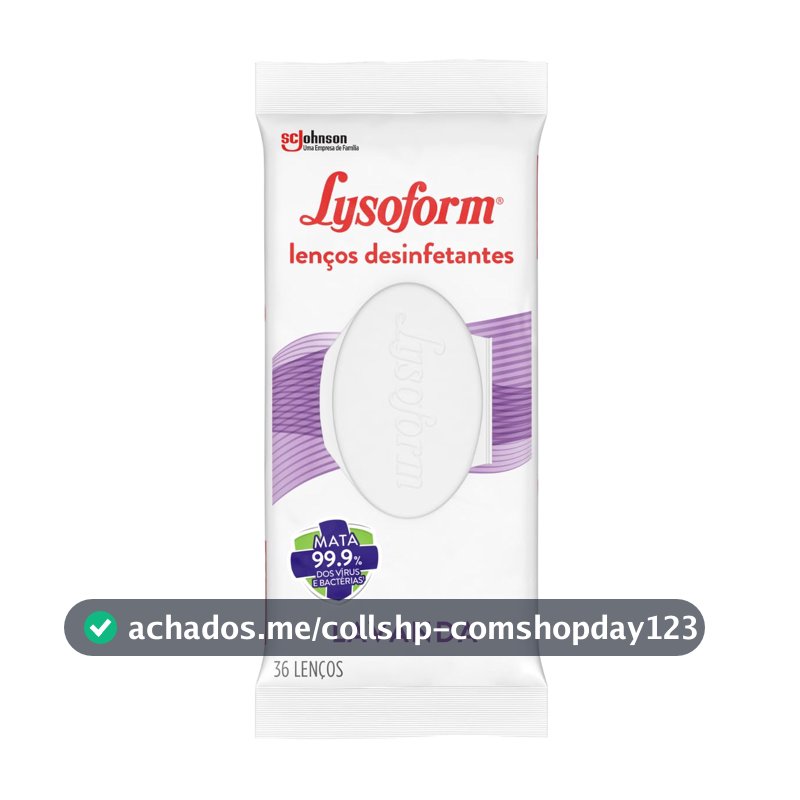 Lysoform Lavanda, Lenço Umedecido Desinfetante, 36 unidades