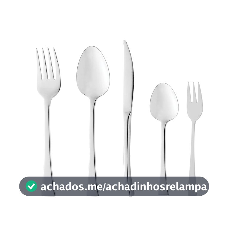 WOLFF Faqueiro de Aço Inox Berna 30 Peças - Mesa Posta - Itens Para Casa - Utensílios de Cozinha - Enxoval - Casamento - Decoração