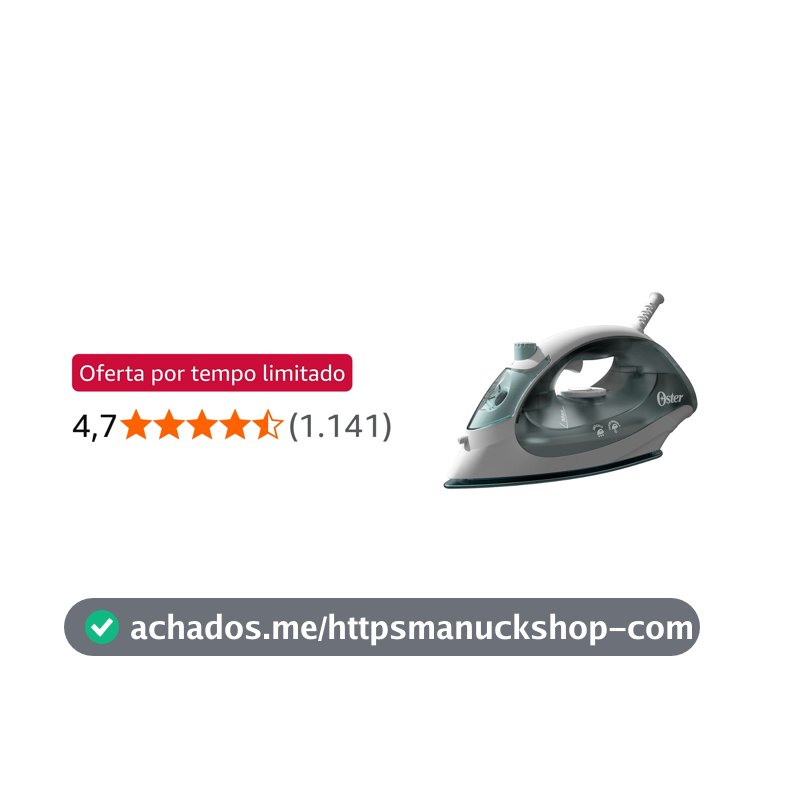 Ferro de Passar a Vapor Oster Antiaderente Verde - 220V