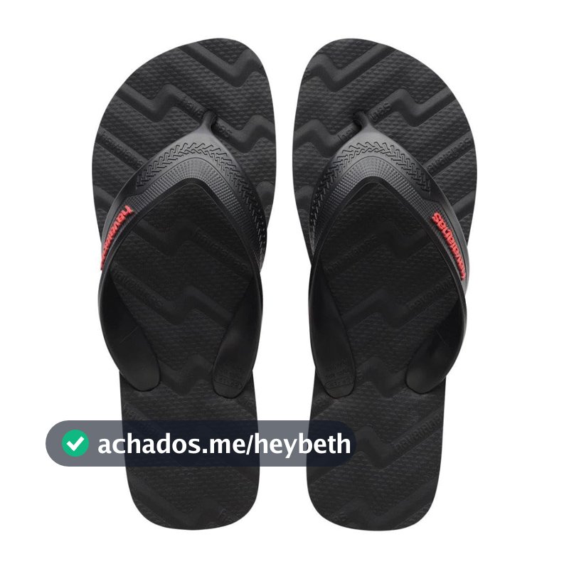 Chinelo Havaianas Track Waves - Black - 41/42