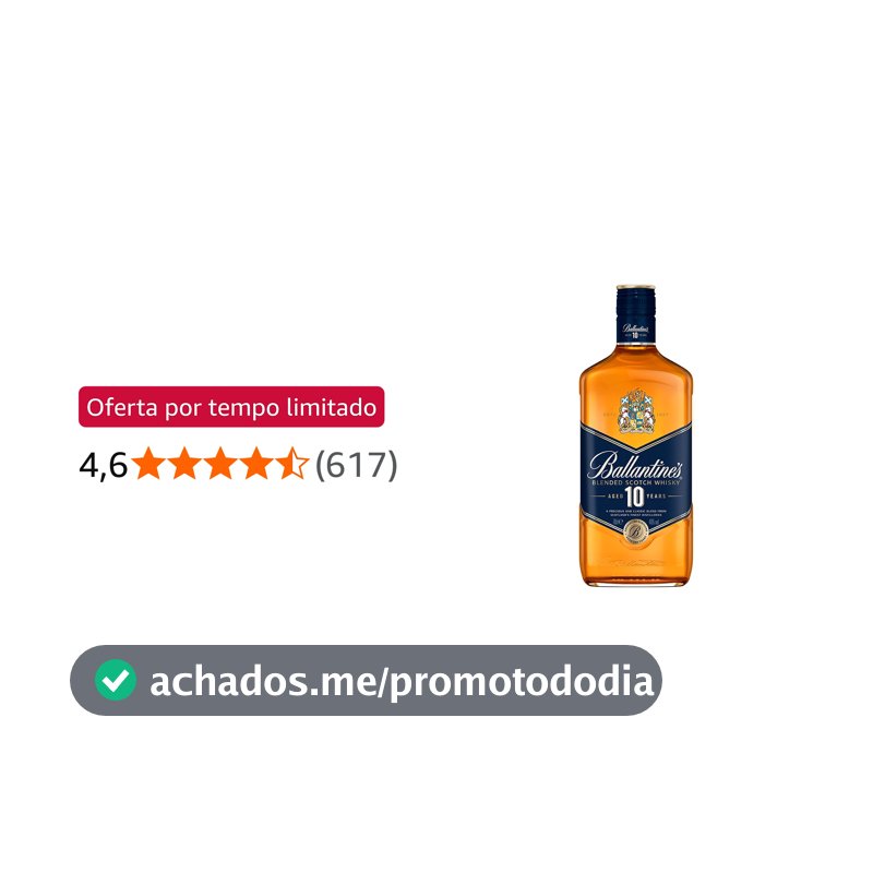 Whisky Escocês Blended 10 Anos Ballantine's Garrafa 750ml