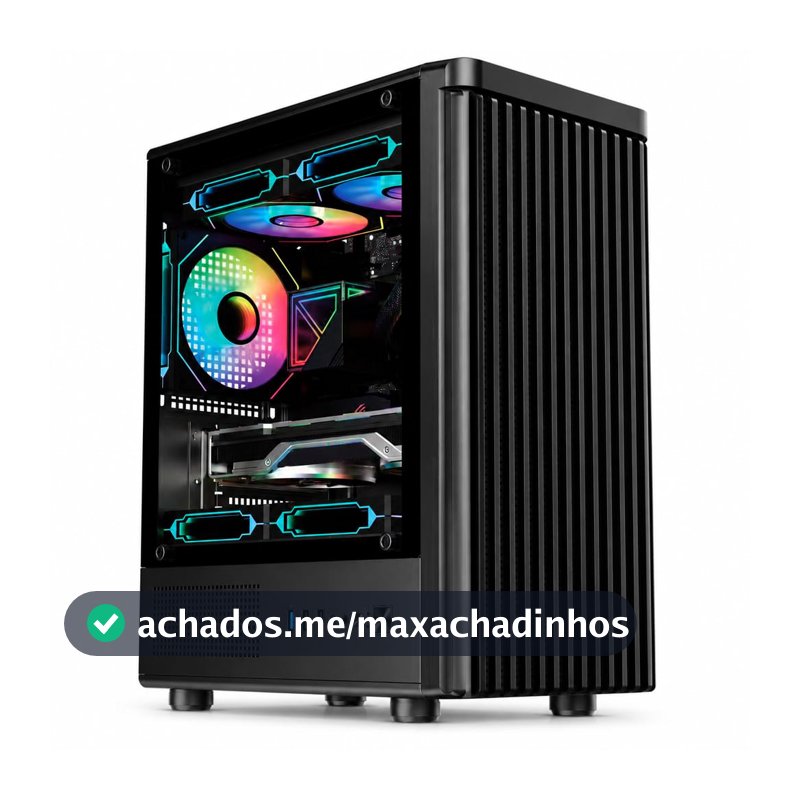 Gabinete Gamer GB1727 Mid Tower Micro-ATX com 3 Fans RGB